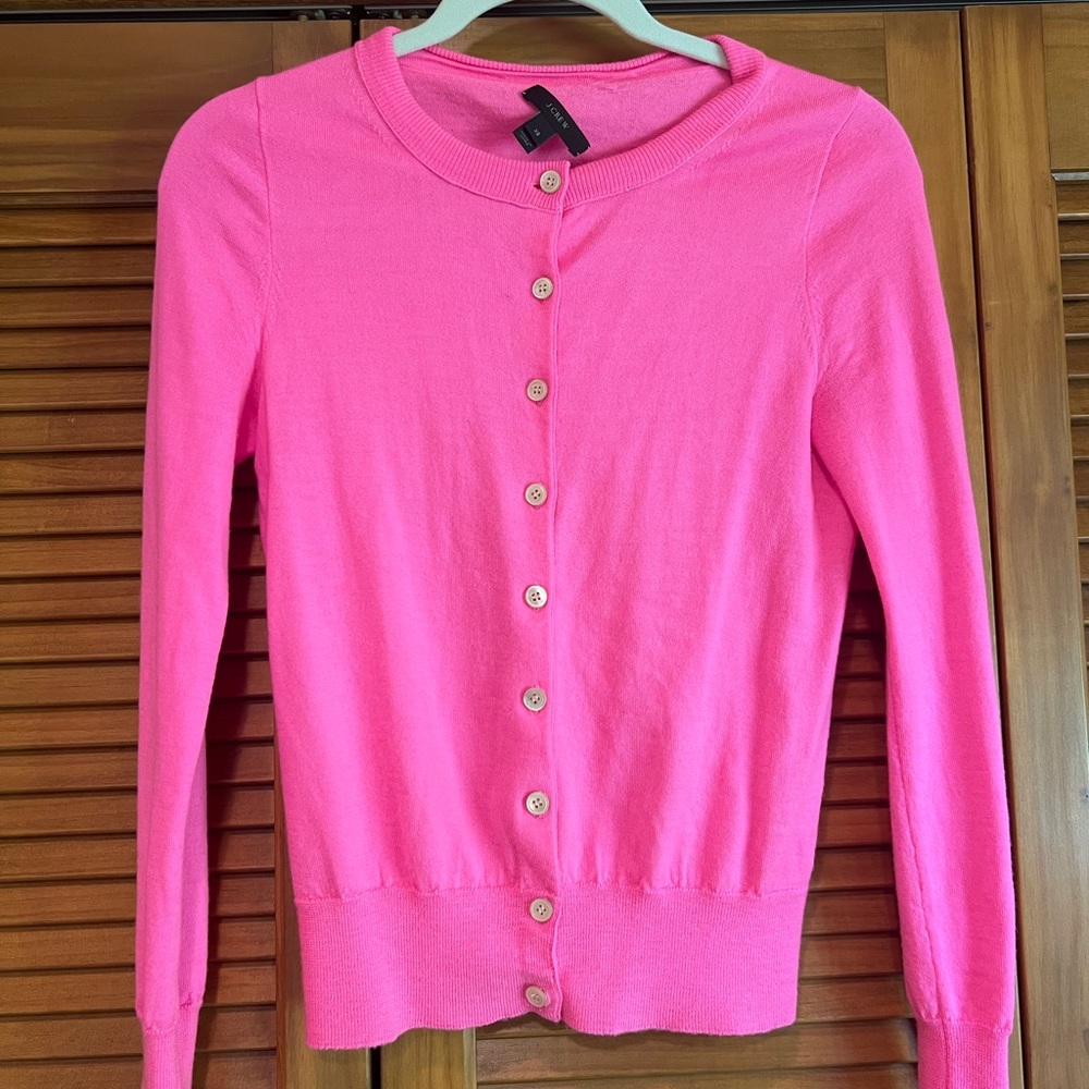 J. Crew pink cardigan